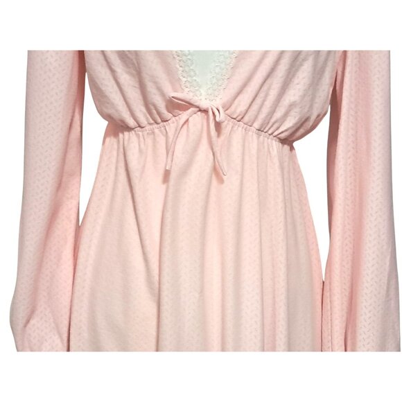Vintage Nightgown Barad Co Nightwear Womens Size L Pink NOS NWT Long Sleeve Full - Picture 12 of 15